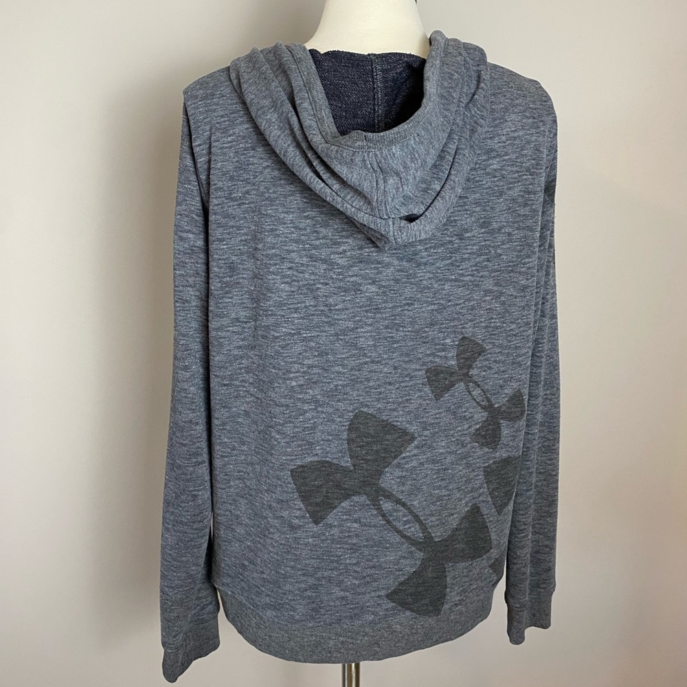 Under Armour Hoodie Sweatshirt Heather Grey Women's Large - Picture 4 of 6